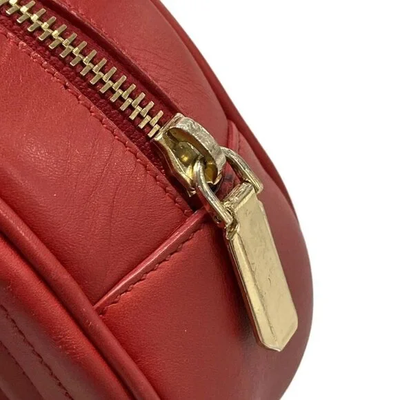 SAINT LAURENT PARIS 357401 Red Leather Shoulder Bag - Picture 11 of 15